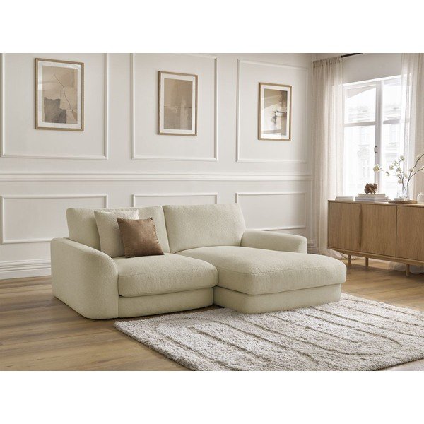 Bēšs stūra dīvāns no buklē auduma (ar labo stūri/ar zvilni) Leonore – Bobochic Paris-image-3