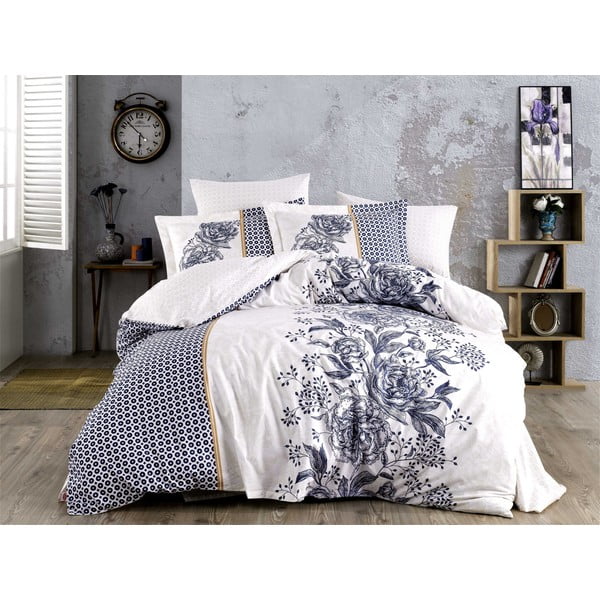 Divguļamās gultas gultas veļa ar pārklāju no poplīna Hobby Arianna Blue, 200 x 220 cm