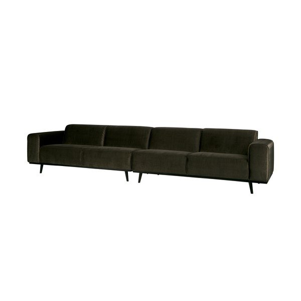 Tumši zaļš samta dīvāns BePureHome Statement, 372 cm-image-2