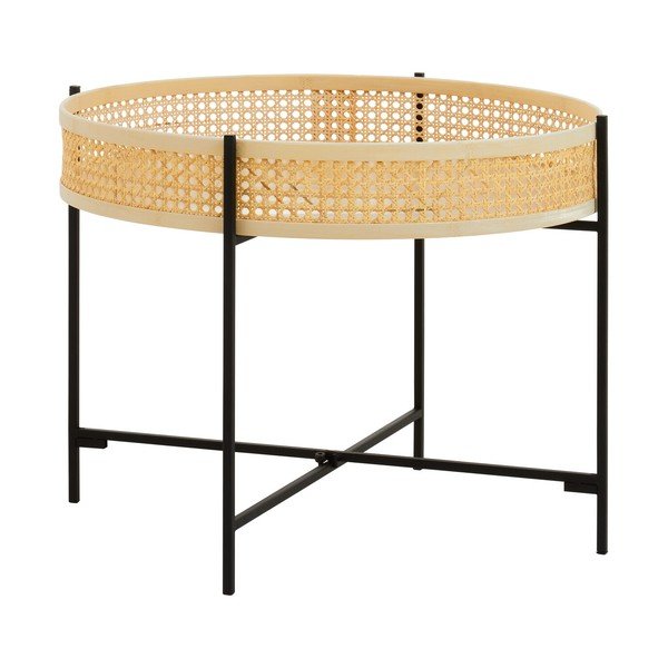 Dabīga toņa rotangpalmas apaļš žurnālgaldiņš ø 60 cm Depok – Premier Housewares
