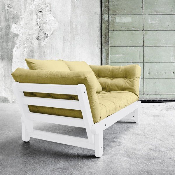 Dīvāns gulta Karup Beat White/Avocado Green-image-1
