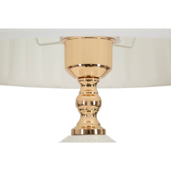 Balta galda lampa ar auduma abažūru (augstums 57 cm) Caserta – Mauro Ferretti-image-3