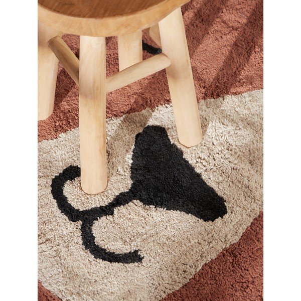 Brūns mazgājams/ar rokām darināts kokvilnas bērnu paklājs 101x120 cm Snuggle Benni – Hanse Home-image-3