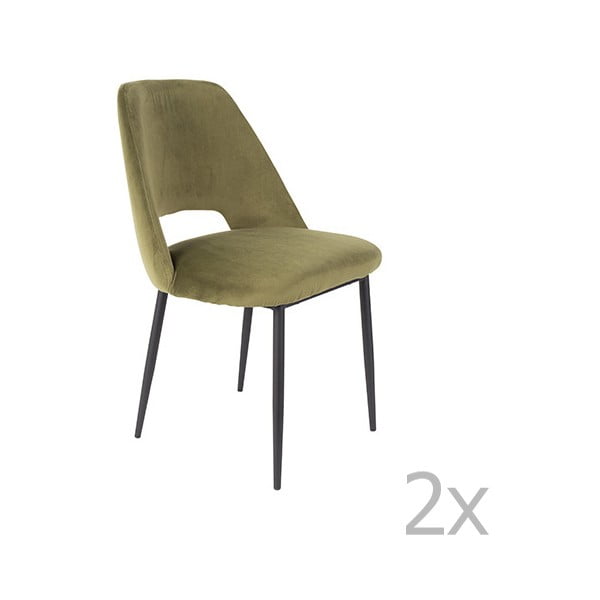 2 White Label Pelnrušķītes zaļo krēslu komplekts