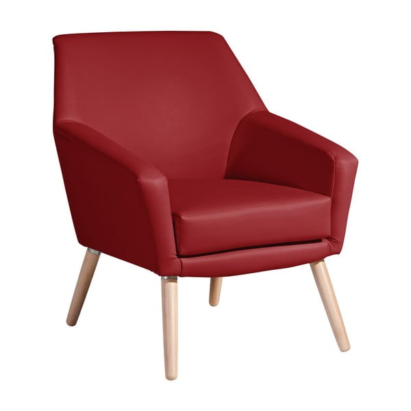 Sarkans mākslīgās ādas krēsls Max Winzer Alegro
