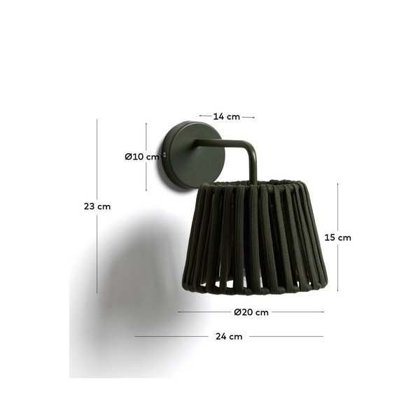 LED sienas āra gaismeklis ar saules baterijām (augstums 23 cm) Aldet – Kave Home-image-4