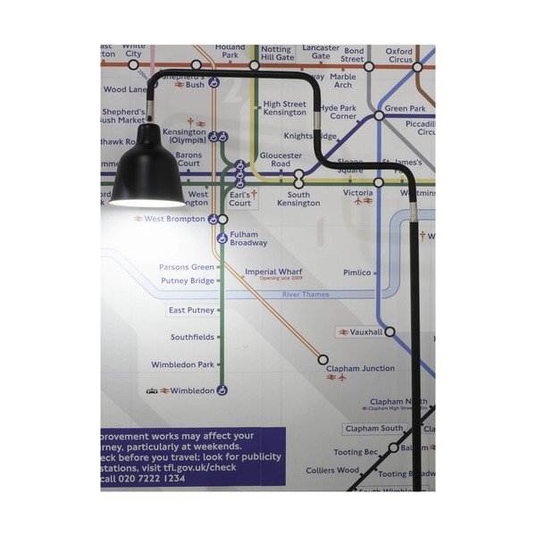 Melna stāvlampa ar metāla abažūru (augstums 150 cm) London – it's about RoMi-image-4