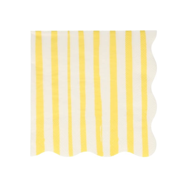 Papīra salvetes (16 gab.) Yellow Stripe – Meri Meri