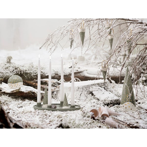 Zaļš keramikas piekaramais dekors Kähler Design Cone, augstums 14,5 cm-image-1