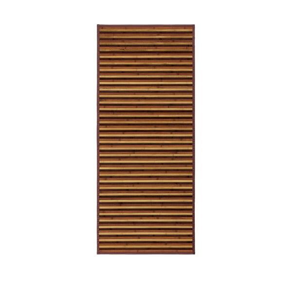 Sinepju dzeltens/brūns bambusa celiņa paklājs 75x175 cm – Casa Selección