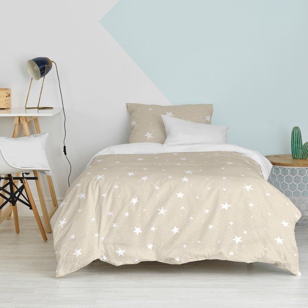 Vienguļamā kokvilnas bērnu gultas veļa 140x200 cm Little star – Happy Friday-image-3