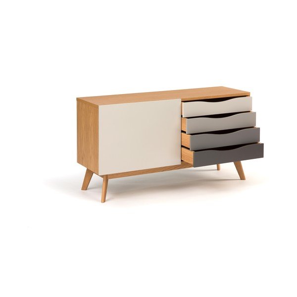 Kumode ar pelēkām atvilktnēm Woodman Avon-image-4