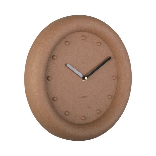 Brūns sienas pulkstenis Karlsson Petra, ø 30 cm-image-1