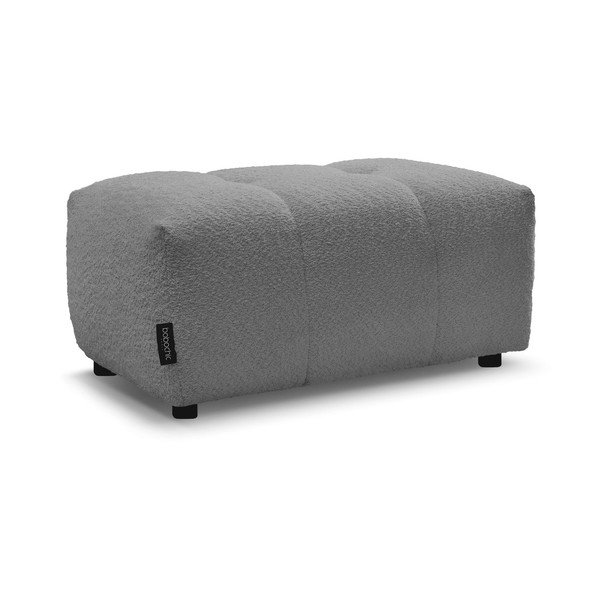 Pelēks kāju soliņš no buklē auduma Roxelane – Bobochic Paris-image-3