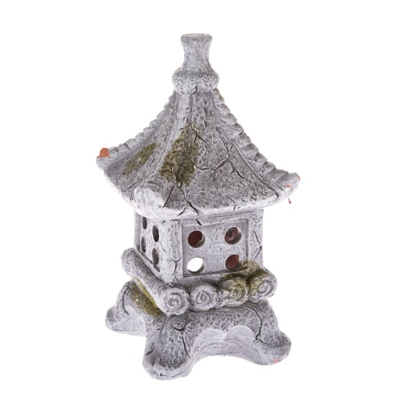 Pelēks keramikas svečturis Dakls Pagoda
