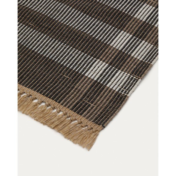 Melns divpusējs/ar rokām darināts paklājs 60x90 cm Barani – Kave Home-image-3