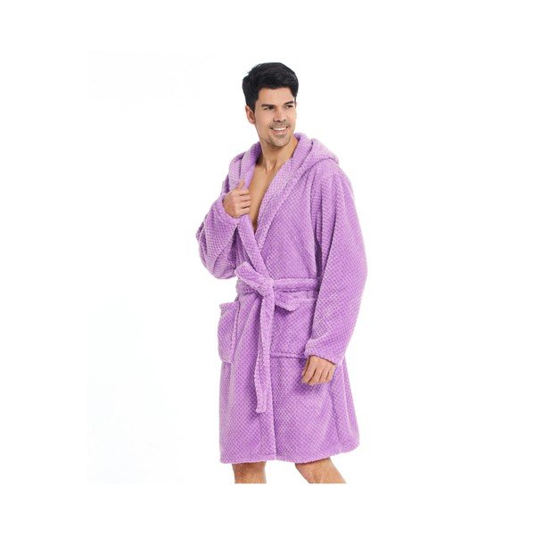 Rozā un purpursarkans mikrošķiedras halāts DecoKing Sleepyhead, XS izmērs-image-2