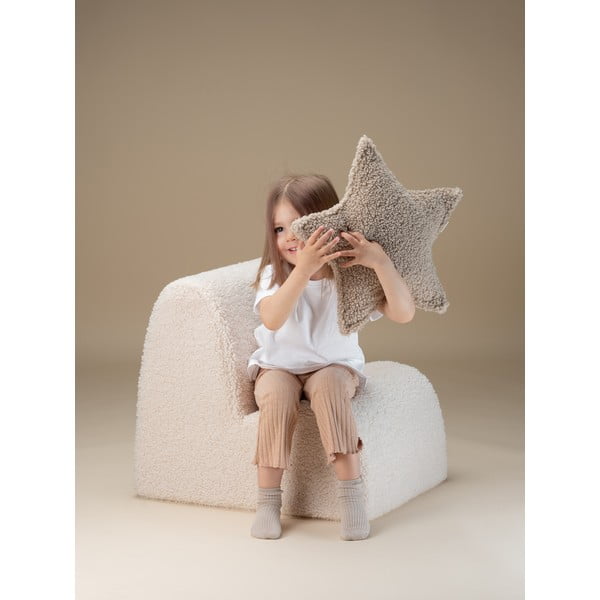 Krēmkrāsas bērnu atpūtas krēsls no buklē auduma Cloud – Wigiwama-image-2