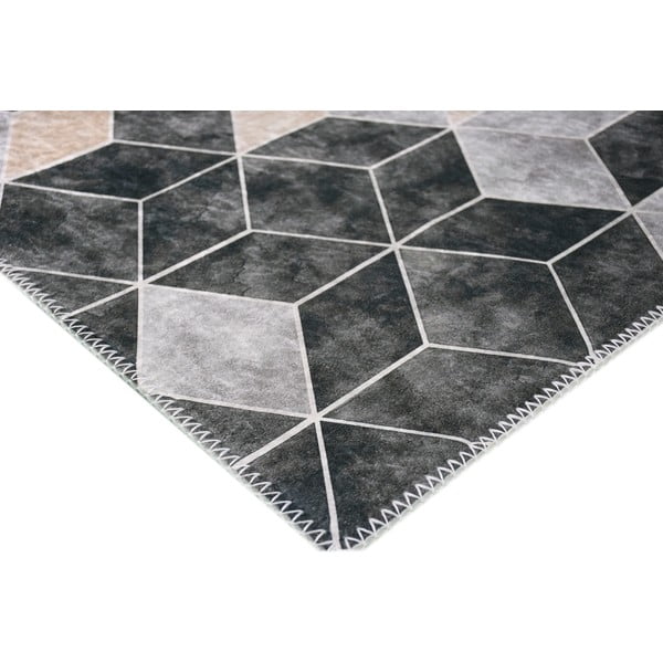 Pelēks/krēmkrāsas mazgājams paklājs 150x80 cm – Vitaus-image-2