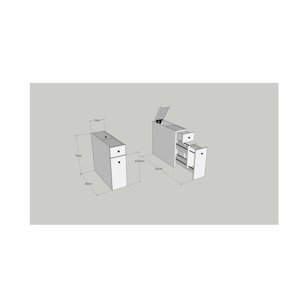 Balts vannas istabas skapītis Garetto Calencia White-image-1