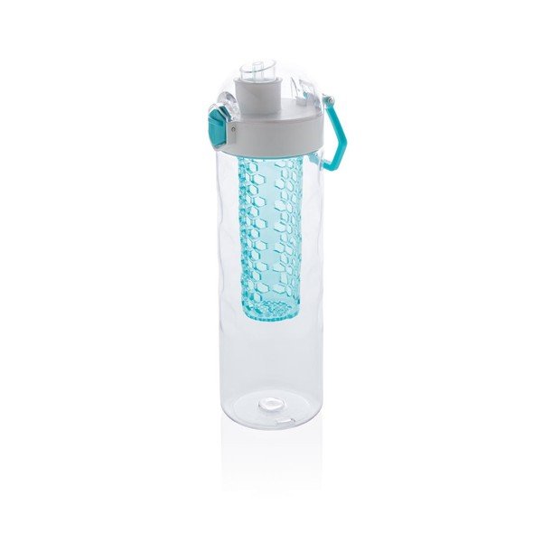 Zila augļu pudele ar sietiņu XD Design Exclusive Honeycomb, 700 ml
