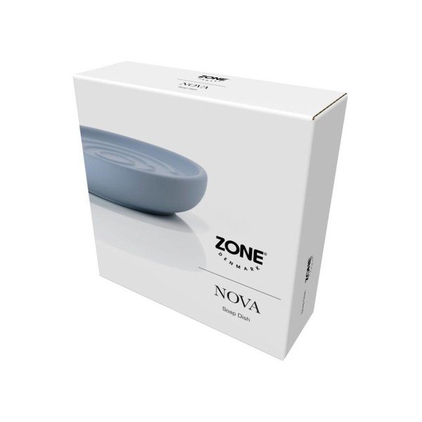 Zils porcelāna vannas istabas ziepju trauks Zone Blue Fog-image-1