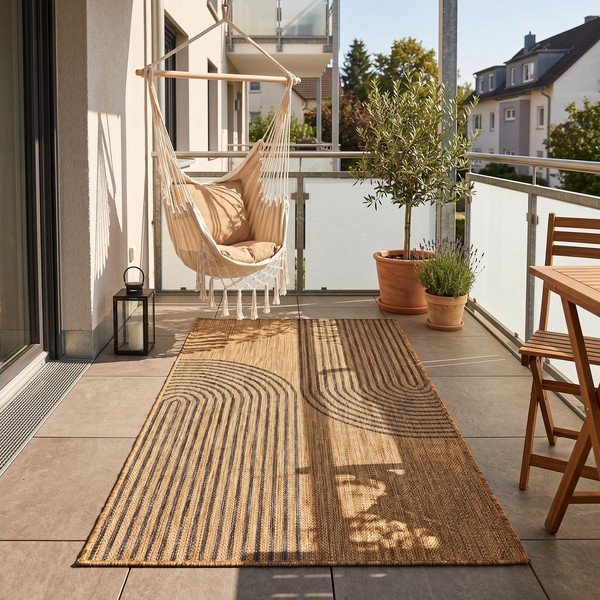 Melns/brūns iekštelpu un āra paklājs 80x150 cm Mira 1453 – Ayyildiz Carpets-image-1
