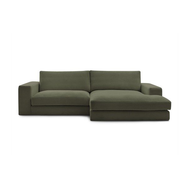 Zaļš velveta stūra dīvāns (ar labo stūri/ar zvilni) Leonard – Bobochic Paris