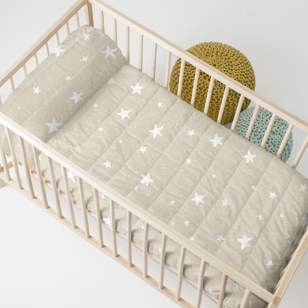 Kokvilnas stepēts bērnu gultas pārklājs 100x130 cm Little star – Happy Friday