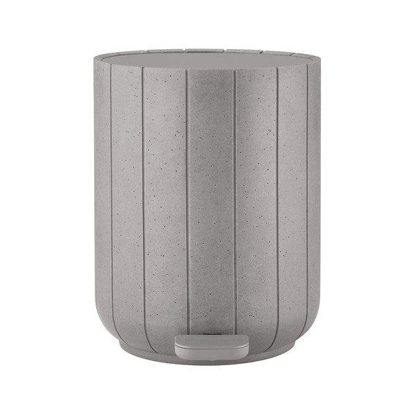 Gaiši pelēka polirezīna atkritumu tvertne ar pedāli 3 l Kua – Blomus