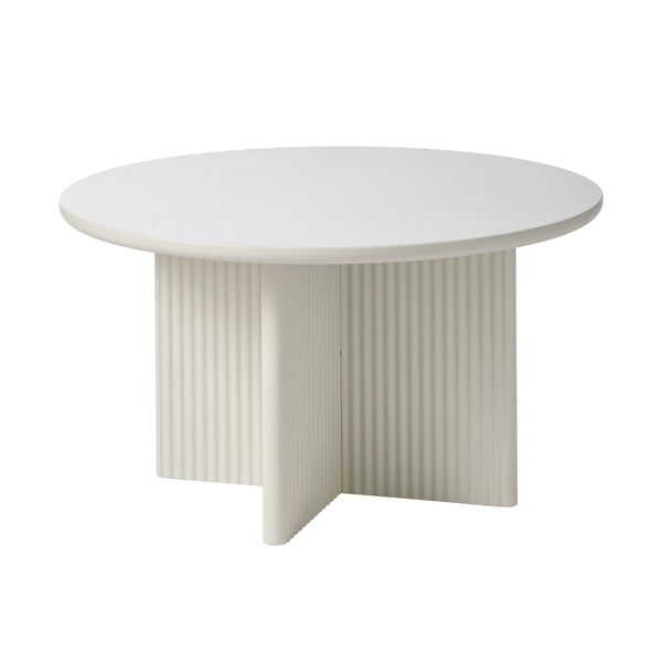 Gaiši pelēks apaļš žurnālgaldiņš ø 80 cm Palma – Unique Furniture-image-1