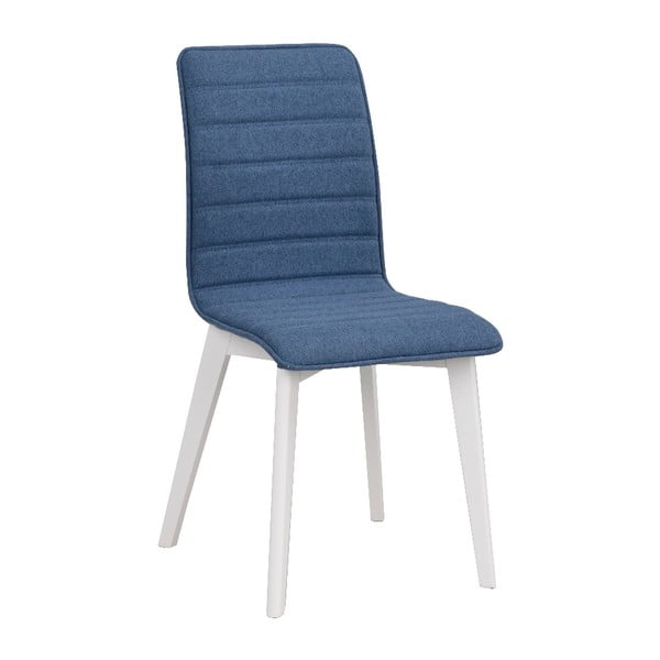 Zils ēdamistabas krēsls ar baltām kājām Rowico Grace