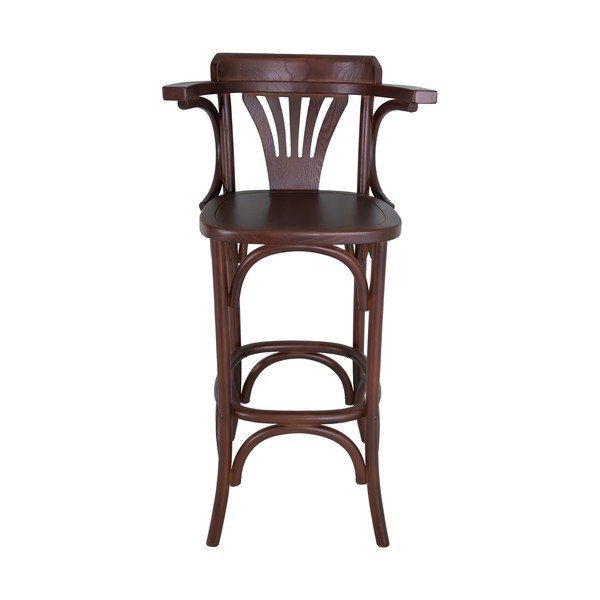 Brūns gobas masīvkoka bāra krēsls (sēdekļa augstums 77 cm) Montmartre – Antic Line-image-2