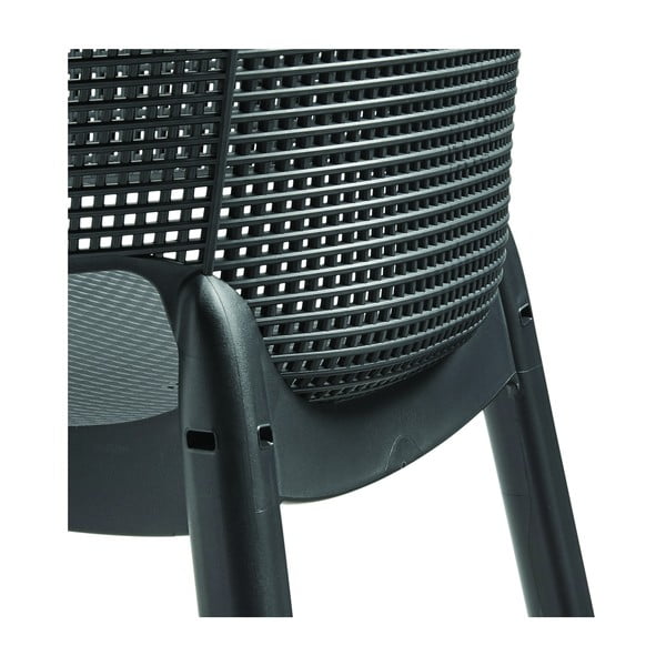 Tumši pelēks plastmasas dārza krēsls Elisa – Keter-image-1