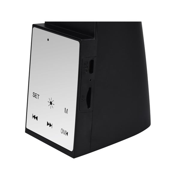 Matēti melna LED galda lampa ar taimeri (augstums 45 cm) Linus – Trio-image-2