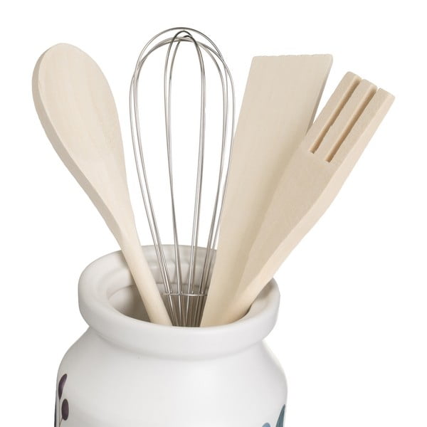 Koka virtuves piederumu komplekts (4 gab.) ar statīvu Berries – Casa Selección-image-3