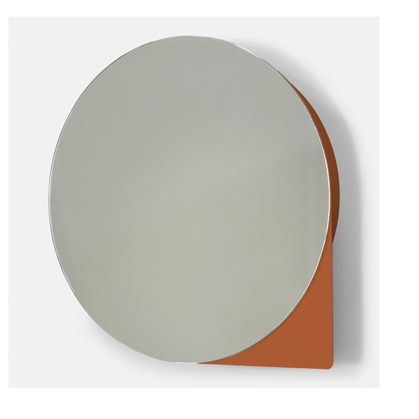 Terakotas oranžs metāla piekarams/ar spoguli vannas istabas skapis 55x55 cm Sonnet – Spinder Design-image-3