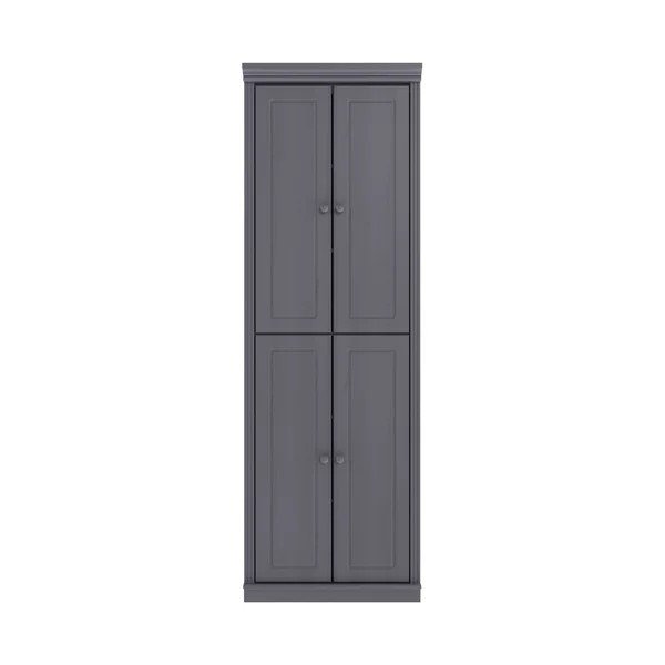 Pelēks priedes masīvkoka skapītis 74x223x37 cm Anita – Støraa