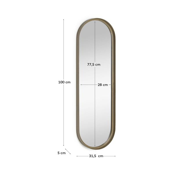 Sienas spogulis 31,5x100 cm Tiare – Kave Home-image-3