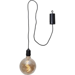 Brūna LED āra lampa Star Trading Glassball, garums 1 m
