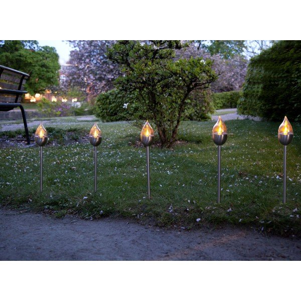 LED zemē spraužami āra gaismekļi ar saules baterijām (3 gab.) (augstums 40 cm) Olympus – Star Trading-image-4