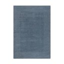 Tumši zils ar rokām darināts vilnas paklājs 120x170 cm Textured Wool Border – Flair Rugs