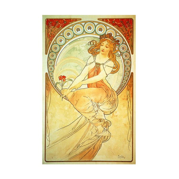 Glezna "La Peintire", Alfons Mucha, 50x80 cm
