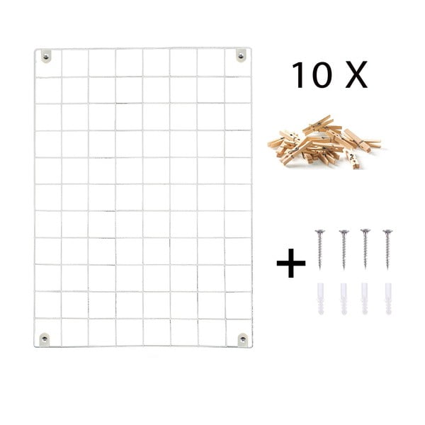 Balts metāla ziņojumu dēlis, 50 x 70 cm-image-3