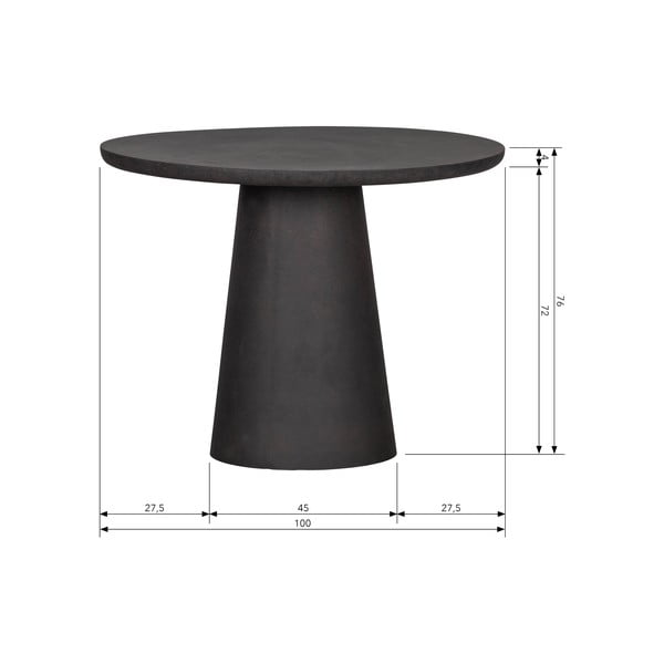 Brūni pelēks dārza galds WOOOD Damon, ø 100-image-2