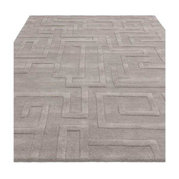 Gaiši pelēks vilnas paklājs 160x230 cm Maze – Asiatic Carpets-image-3
