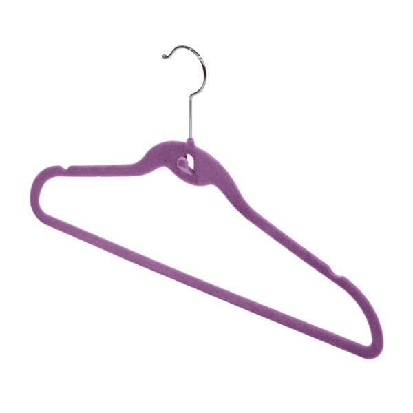3 violetu drēbju pakaramo komplekts Domopak Velvet Hangers