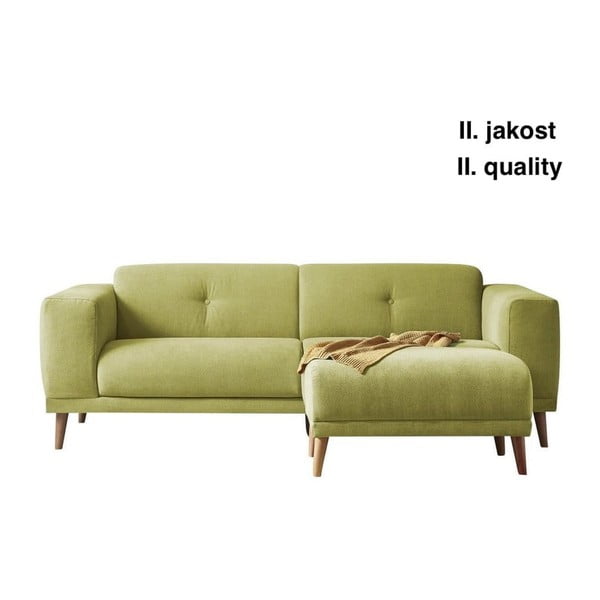Zaļš dīvāns ar kāju balstu Bobochic Paris Luna