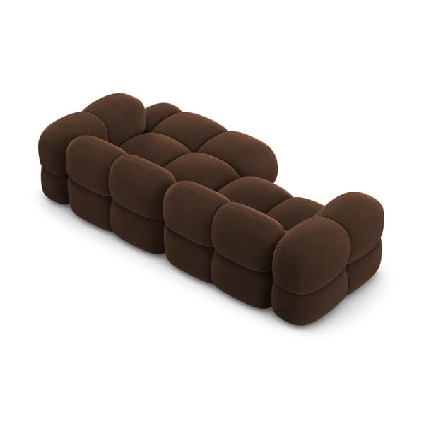 Tumši brūns samta stūra dīvāns (ar labo stūri/ar zvilni) Loretto – Cosmopolitan Design-image-4