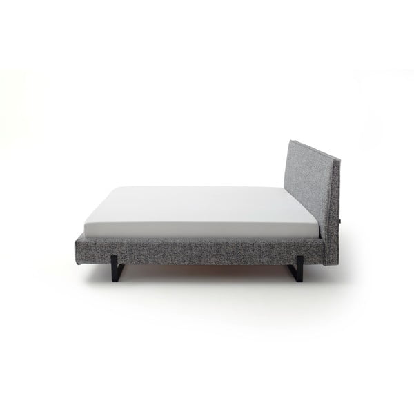 Pelēka polsterēta divvietīga gulta bez režģa 180x200 cm La Gomera – Meise Möbel-image-3